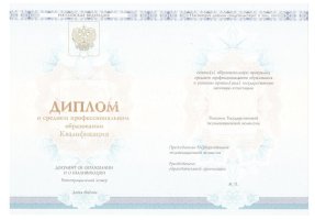 Диплом колледжа 2014 - 2019 в Комсомольске-на-Амуре